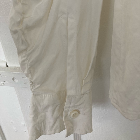 Tailored cotton wrap style bow blouse - Picture 3 of 3